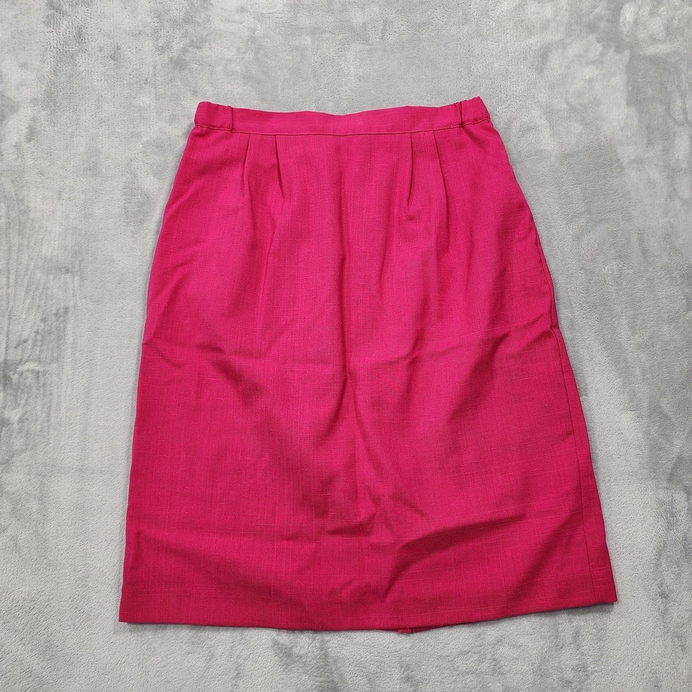 Vintage Chad Stevens Skirt Womens 14 Pink Pencil Knee‎ Length Lined Office Work